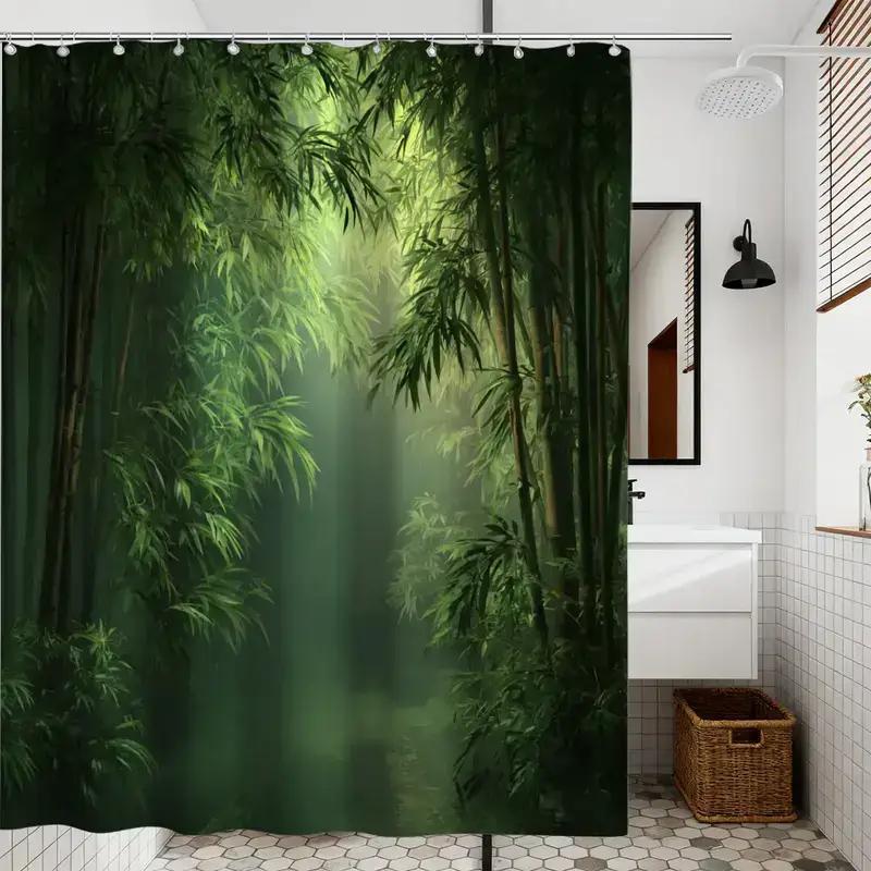 Banyo Duş Perdesi Bambu Ormanı - Spa Wellness Nature incelemesi ve fiyatı